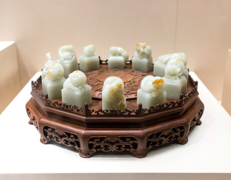 玉雕十二生肖印章