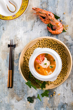 大蝦煨豆腐