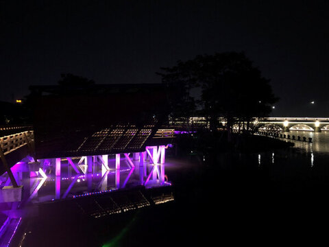 古鎮(zhèn)濕地公園燈光公園