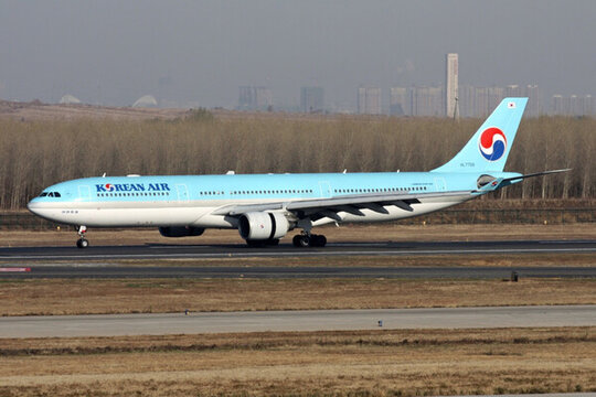 大韓航空 飛機(jī)降落 發(fā)推
