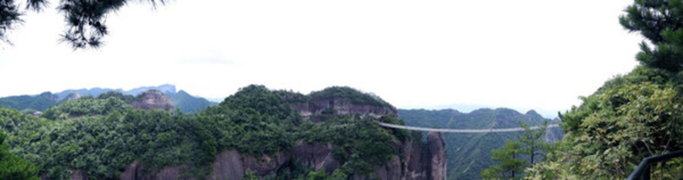 神仙居索橋全景