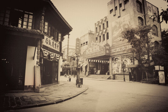 老重慶民國老建筑街景