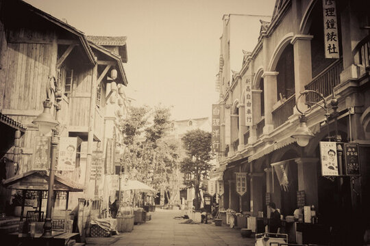老重慶民國老建筑街景