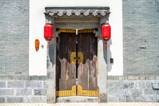 中式大門宅院大門中式門窗