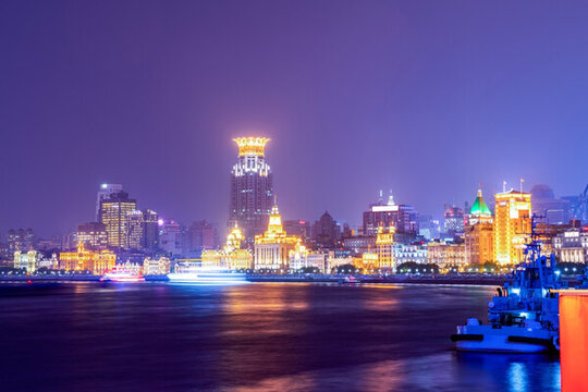 上海外灘夜景 大畫幅