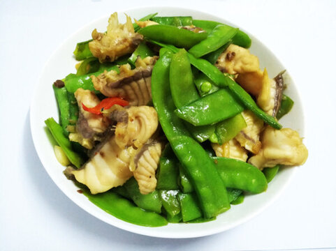 脆皖魚炒豌豆 魚片炒豌豆 美食
