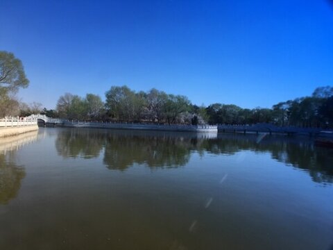 湖水 藍(lán)天 倒影 風(fēng)景 無人