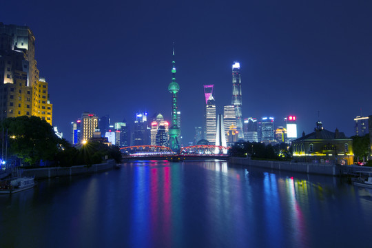 外白渡橋夜景