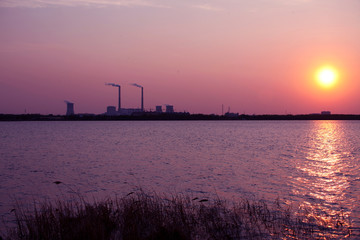 夕陽 太陽