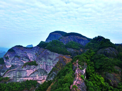 航拍桂林資源八角寨景區(qū)