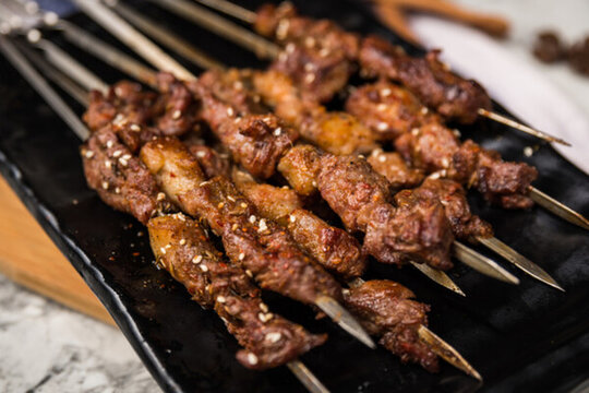 烤牛肉串