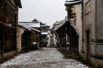 冬季下雪烏鎮(zhèn)