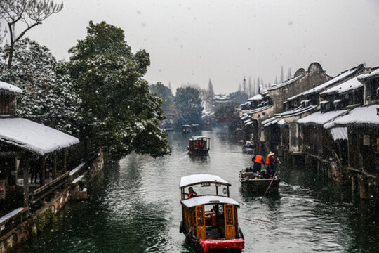 冬季下雪烏鎮(zhèn)