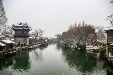 冬季下雪烏鎮(zhèn)