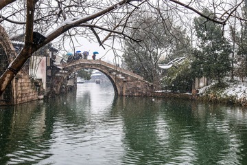 冬季下雪烏鎮(zhèn)