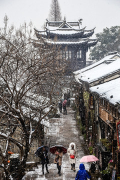 冬季下雪烏鎮(zhèn)