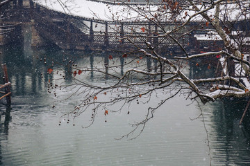 冬季下雪烏鎮(zhèn)