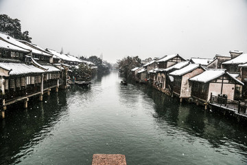 冬季下雪烏鎮(zhèn)