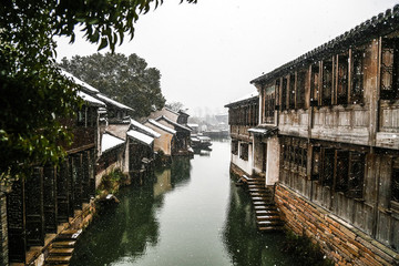 冬季下雪烏鎮(zhèn)