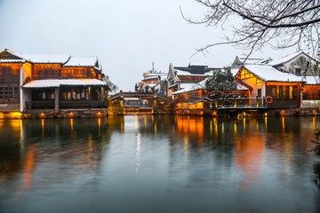 冬季下雪烏鎮(zhèn)