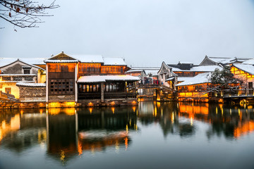 冬季下雪烏鎮(zhèn)