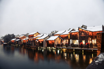 冬季下雪烏鎮(zhèn)