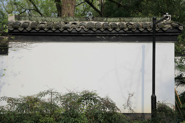 青瓦白墻園林建筑