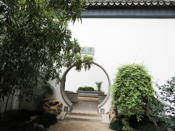 古典園林洞門  回紋平底圓門