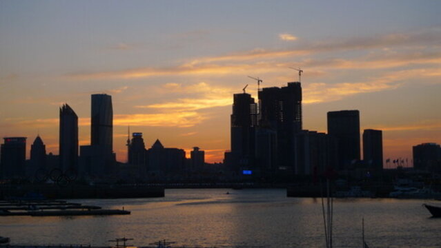 山東省 青島市 奧帆中心 落日