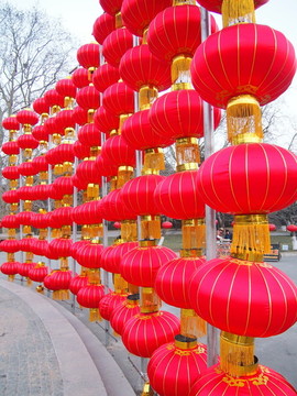 青島市 中山公園 紅燈籠
