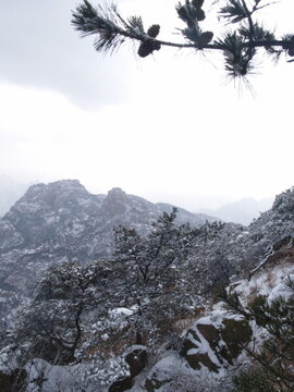 青島市 城陽 三標(biāo)山 雪景