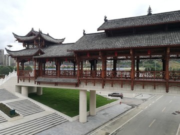中式紅橋