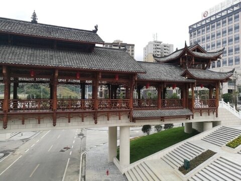 中式紅橋
