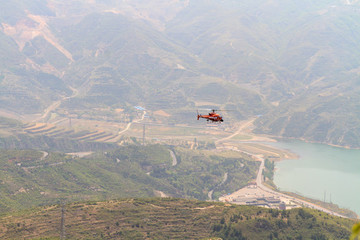 直升飛機(jī)航拍北岳恒山