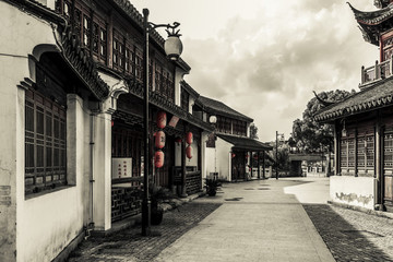 古鎮(zhèn)黑白照片