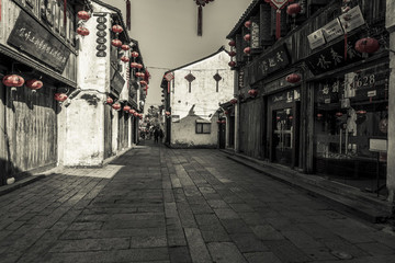 古鎮(zhèn)黑白照片
