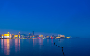 青島奧帆基地夜景 大畫(huà)幅