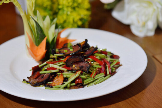 豆苗炒臘肉