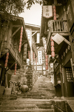 老重慶民國建筑街景