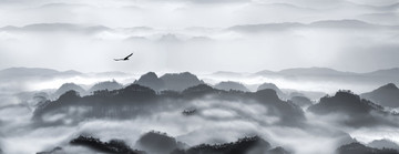 水墨遠(yuǎn)山