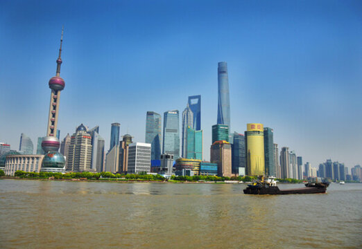 上海外灘陸家嘴黃浦江畔建筑群
