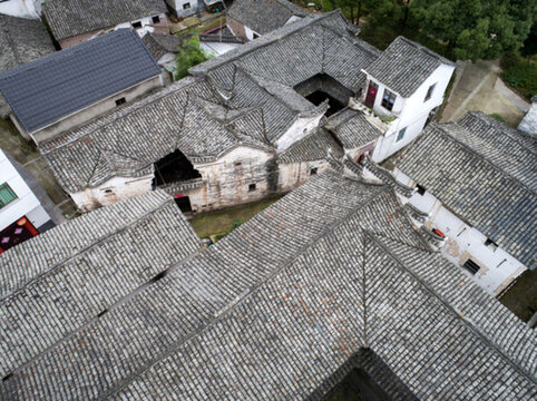 航拍古建筑