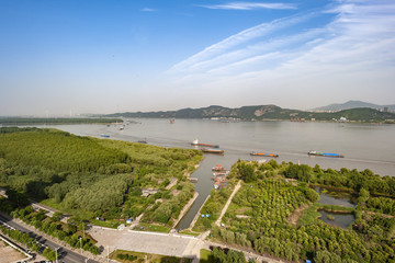 南京長(zhǎng)江沿岸風(fēng)光