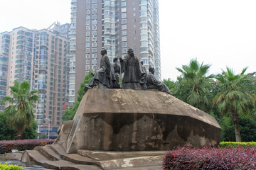石鼓書院 石鼓七賢 雕塑