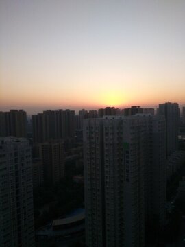 西安 日出 日落 夕陽