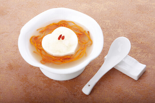 蟲草花 雪蛤 豆腐 燉湯