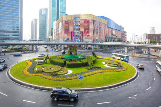 上海陸家嘴轉(zhuǎn)盤 上海城市道路
