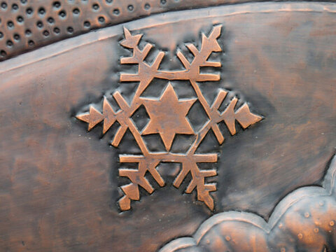 雪花銅浮雕