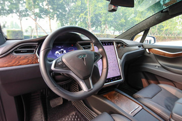 汽車內(nèi)飾 特斯拉轎車 電動車