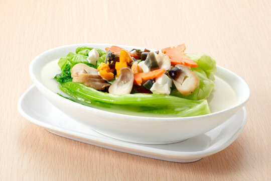 皮蛋 上湯 生菜